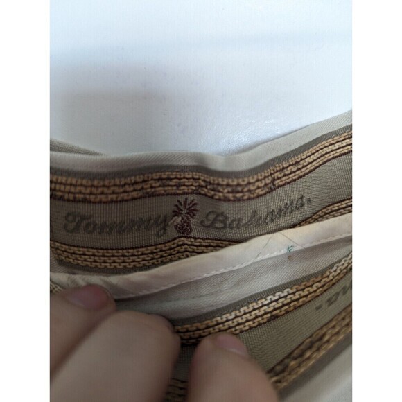 Tommy Bahama Silk Shorts Mens Size 42 Tan Pleated Casual - Picture 7 of 10